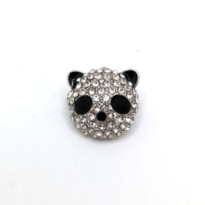 Exclusive Crystal Panda Pin with Elegant Detailing